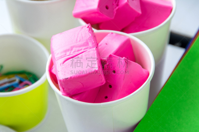 粘土,粉色,时装模特,杯,艺术家,学龄前,檐口,保险箱,建筑业