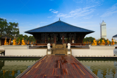 科伦坡,湖,斯里兰卡,寺庙,贝拉贝克撒,马六甲州,斯里兰卡人,水平画幅,早晨,户外