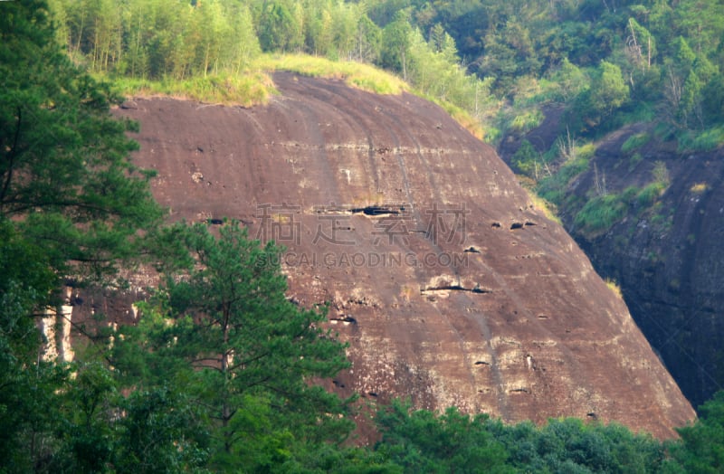 福建省,山,中国,武夷山,乌龙茶,喀斯特,峡谷,地质学,多云,水平画幅