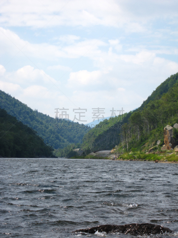 river ausable,阿迪朗达克州立公园,垂直画幅,无人,纽约州,夏天,户外,阿迪隆戴克山脉,北美,山