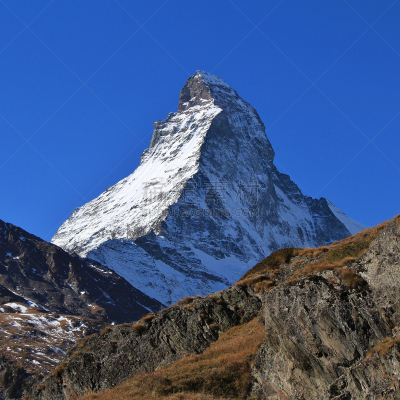 马特洪峰,山,策尔马特,瓦莱斯州,瑞士阿尔卑斯山,天空,雪,无人,户外,阿尔卑斯山脉
