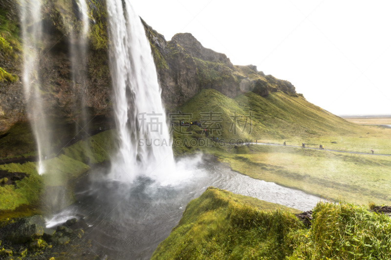 宏伟,seljalandsfoss waterfall,冰岛国,侧面视角,维也纳老城内环路,野生动物,背景,瀑布,户外,天空