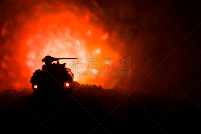 雾,概念,背景聚焦,天空,夜晚,低视角