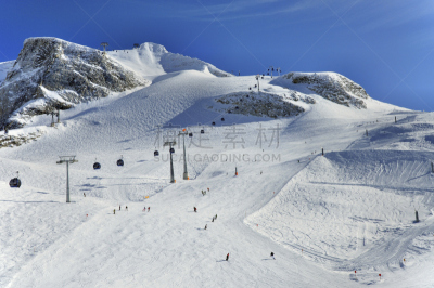 山,滑雪坡,hintertux glacier,天空,度假胜地,休闲活动,水平画幅,提举,雪,户外
