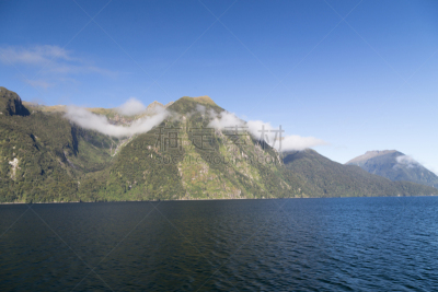 新西兰,峡湾,doubtful sound,水,天空,水平画幅,绿色,无人,蓝色,噪声
