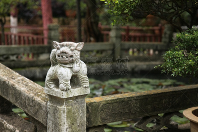 雕塑,狮子,昆明,水平画幅,形状,无人,户外,狄昂迪慕西,湖,庭院