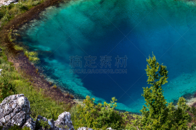 蓝色,深的,斯班尼奇-克宁,纯净水,水,水平画幅,无人,达尔马提亚地区,泉,2015年