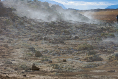 蒸汽,mud pot,喷硫火山口,波佐利,纳马费加地热区,硫磺,褐色,水平画幅,山,无人