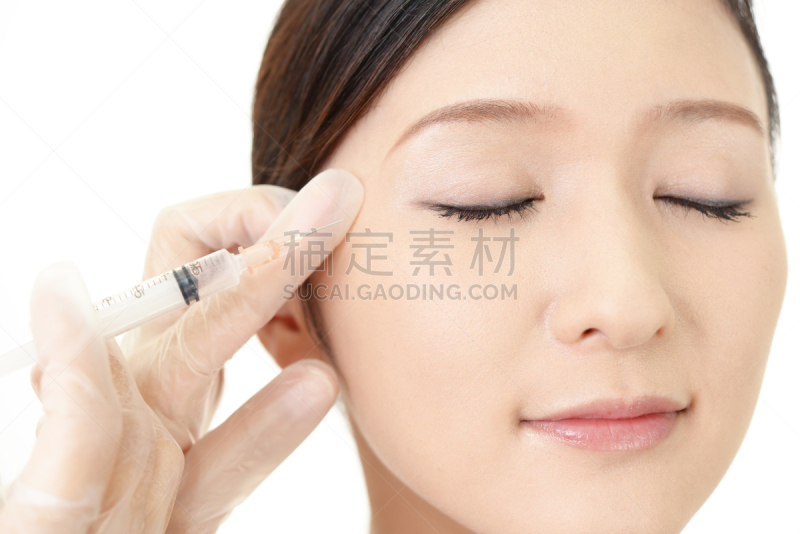 美,人的脸部,青年女人,留白,整形手术,彩妆,水平画幅,美人,下巴,干净