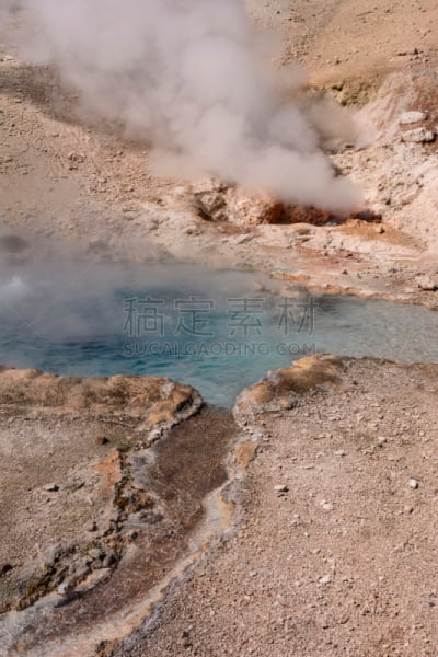 温泉,多色的,太阳,白昼,蓝宝石池,thermal park,温泉池,黄石公园,自然,垂直画幅