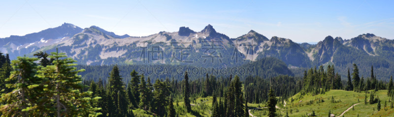 塔图许山脉,全景,雨山国家公园,风景,皮尔斯县,雷尼尔雪山,自然,天空,公园,水平画幅