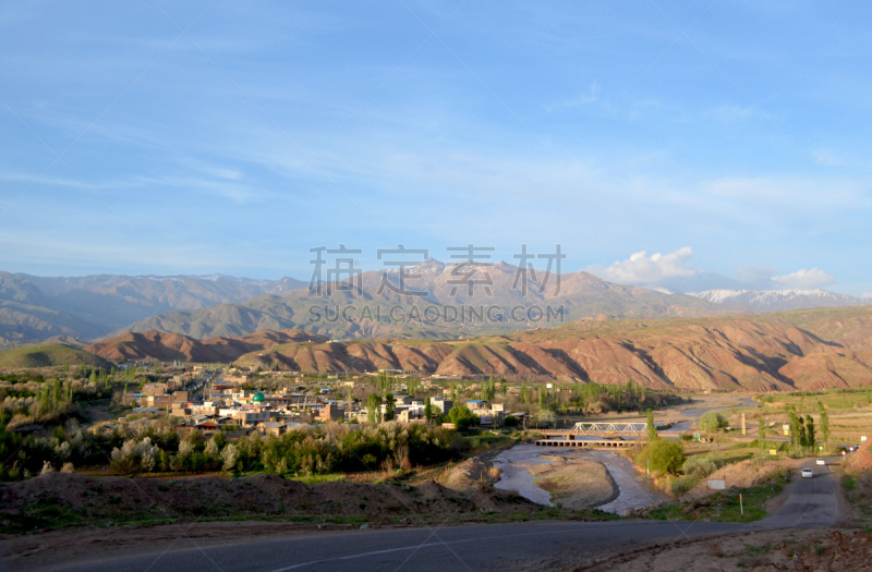 elburz mountains,伊朗,山谷,水平画幅,地形,山,无人,乡村,全景,户外