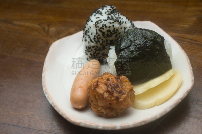 米饭炸肉饼,日本,饭团,炸丸子,俱乐部食品,商务餐,炸鸡,选择对焦,水平画幅,膳食