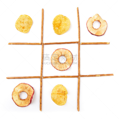 不健康食物,井字游戏,褐色,精制土豆,甜点心,反差,白色,比较,干果