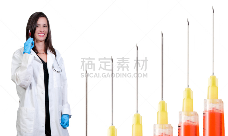 注射器,美,女人,住宅房间,水平画幅,美人,人,健康保健