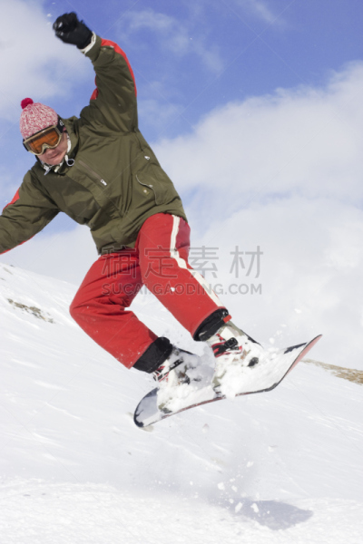 滑雪板,垂直画幅,天空,青少年,风,雪,青年人,白色,运动,特技