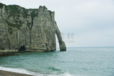 white cliffs,诺曼底埃特塔尔海滩,诺曼底,自然拱,雪花石膏,上诺曼底,水平画幅,无人,在边上,户外