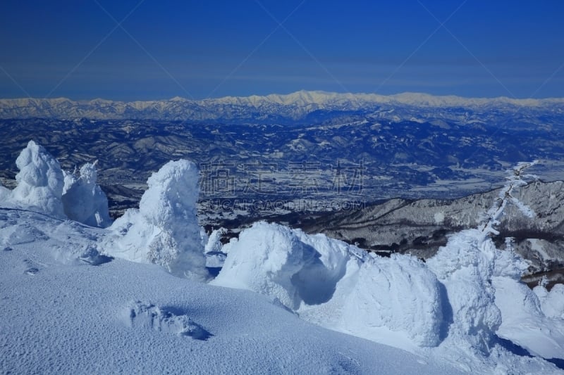 刀族,冬天,寒冷,旅途,雪,佐阿山脉,户外,天空,日本,山形县