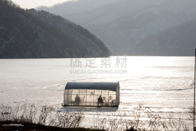 河流,温室,春川,冰钓,江原道,自然,水平画幅,地形,无人,户外