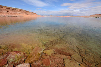 蓝色,红色,格林峡谷,鲍威尔湖,科罗拉多河,天空,公园,度假胜地,水平画幅,无人