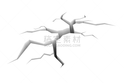 破碎的,黑色,白色,地板,地震,概念和主题,洞,水平画幅,形状,无人