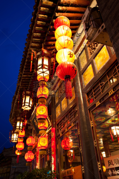 平遥,外立面,中国,餐馆,传统,胡青,日本灯笼,山西省,明朝风格,中文