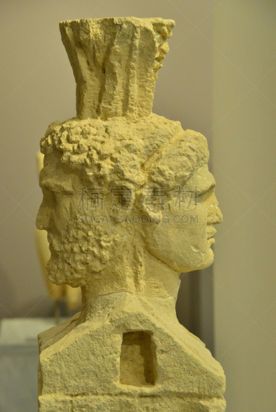 杰纳斯,不诚实,垂直画幅,克里特岛,符号,性格,石材,过去,仅男人,仅成年人