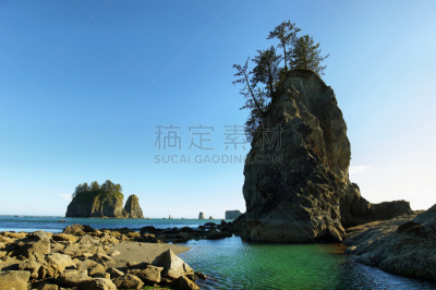 第二海滩,岩石,海洋,风景,奥林匹克雨林,拉普士比奇,奥林匹克山脉,奥林匹克国家公园,奥林匹克山,鸽子
