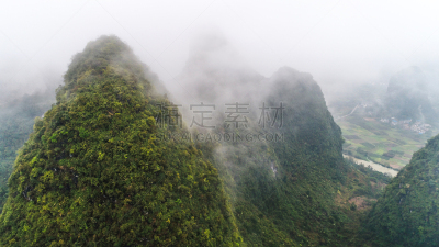 云景,山,农场,航拍视角,在上面,阳朔县,桂林山水,兴平,阳朔,桂林