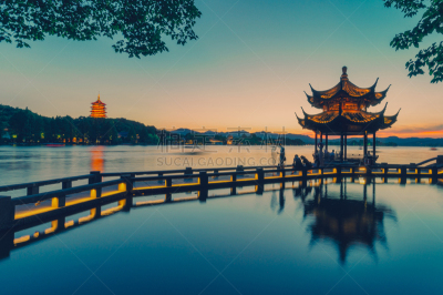 都市风景,杭州,国内著名景点,环境,云,黄昏,远距离,现代,建筑业,著名景点