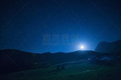夜晚,天空,星系,水平画幅,高视角,天体物理学,月亮,北极星,气候与心情,非凡的