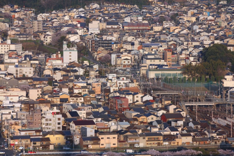 京都府,城镇景观,水平画幅,郊区,无人,户外,居住区,都市风景,现代,京都市