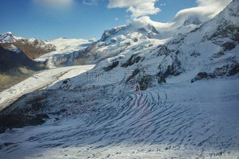 冬天,阿尔卑斯山脉,马特洪峰,全景,非凡的,冰河,天空,雪,白色,高处