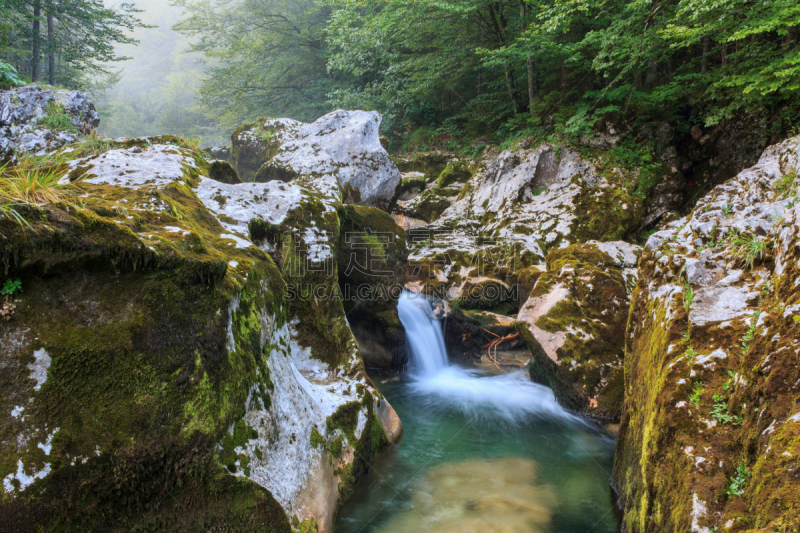 峡谷,水,美,沟壑,水平画幅,julian alps,瀑布,美人,波悉尼,旅行者