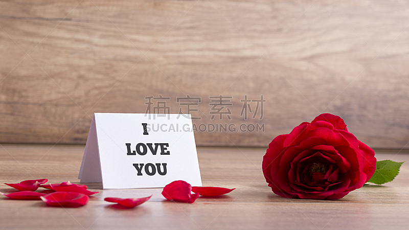 我爱你,贺卡,玫瑰,桌子,红色,水平画幅,消息,符号,生日,生日礼物