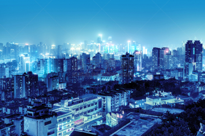 夜晚,重庆,办公室,水,天空,水平画幅,无人,海港,户外,滨水