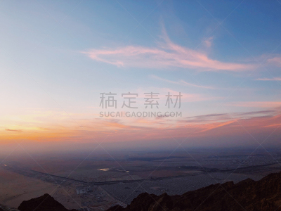 哈扎尔山,云景,曙暮光,云,波斯湾,沙漠,户外,市区,山脉,阿拉伯联合酋长国