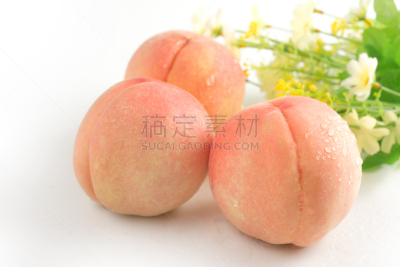 桃,蜂蜜,水平画幅,水果,无人,无锡,白色背景,背景分离,甜食,白色