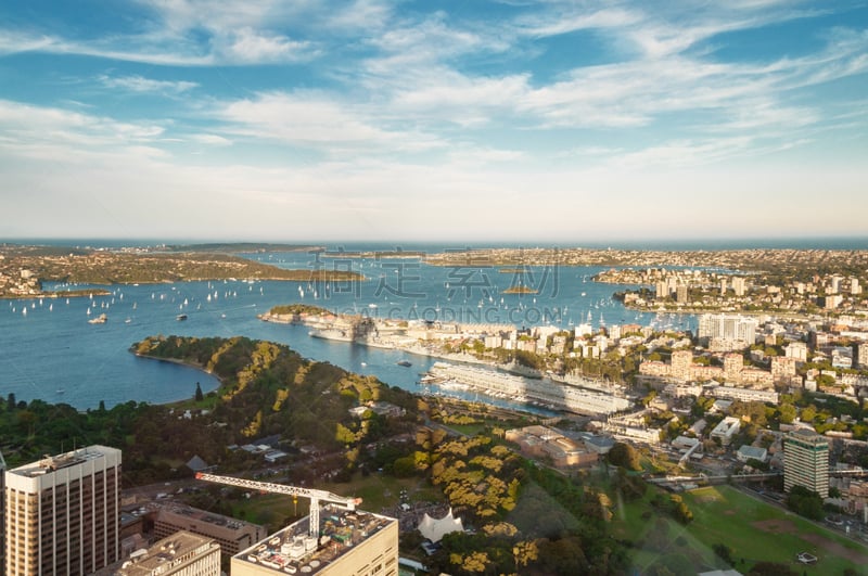 悉尼港湾,都市风景,航拍视角,国际著名景点,悉尼,乌鲁姆鲁湾,海港,现代,城市扩张,澳大利亚