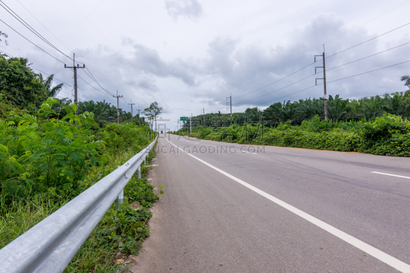 公路,白色,路,系船柱,导游,海上航道,成一排,旅途,空的,沥青