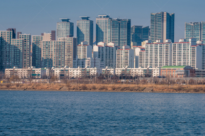 首尔,城市,韩国,水平画幅,建筑,无人,金融,城市天际线,黄昏,金融和经济