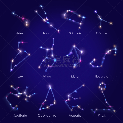 数字12,背景,蝎子,射手座,摩羯座,双鱼座,白羊座,灵性,室女座,星系