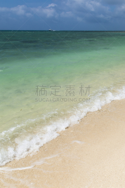 海滩,竹富岛,冲绳县,风景,垂直画幅,留白,休闲活动,沙子,平视角,竹富町