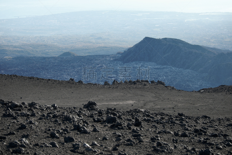 山脊,埃特纳火山,山谷,地形,公园,寒冷,世界遗产,著名景点,灰,岩石