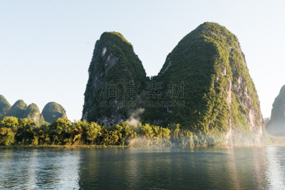 桂林,风景,中国,山,漓江,木筏,生物学过程,兴平,石灰石,阳朔