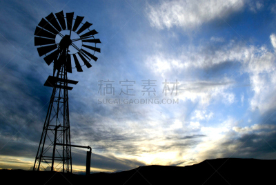 现代风车,水,天空,风,车轮,气候,风车厂,水平画幅,云,风力