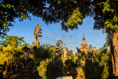 巨大的,泰国,雕塑,廊开,混凝土,印度教,创造力,派克大街,艺术
