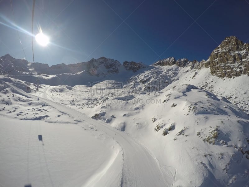 冰河,意大利,风景,非凡的,苏打,天空,美,水平画幅,山,雪