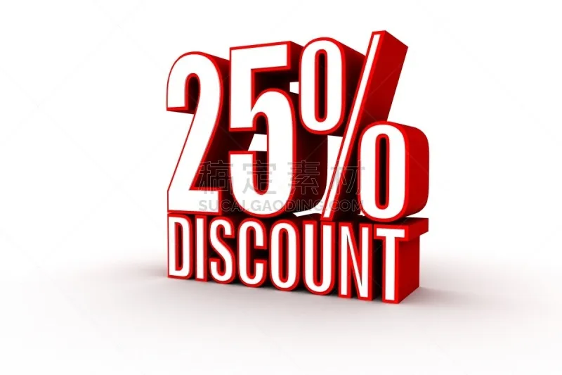 数字25 三维图形 百分比号 文字 储蓄 水平画幅 形状 绘画插图 符号 商店图片素材下载 稿定素材