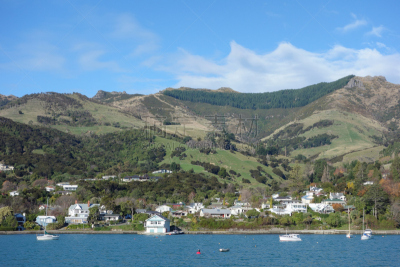 akaroa,海港,海湾,水,新西兰,水平画幅,无人,2015年,水湾,海洋